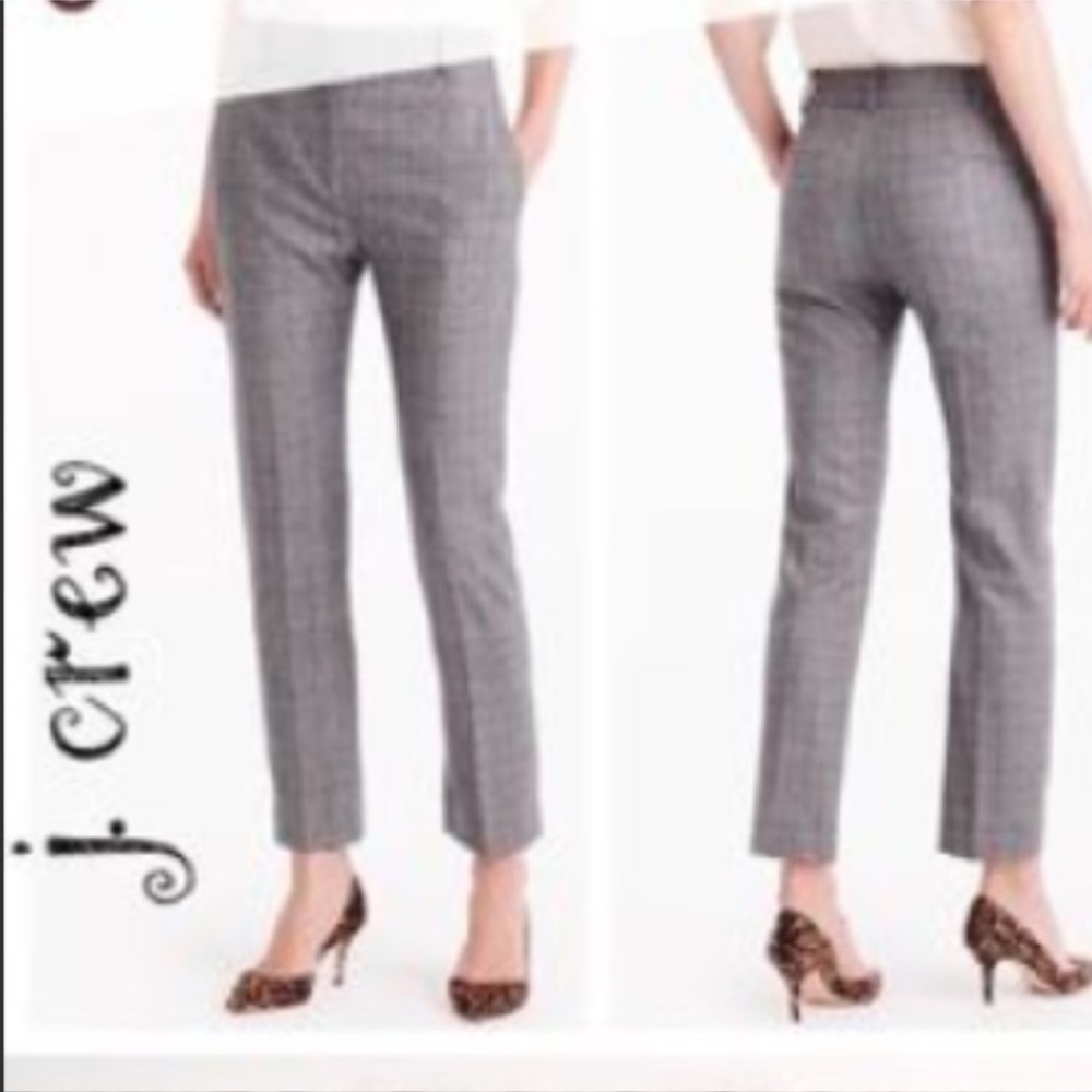 Plaid J Crew Skimmer Pant